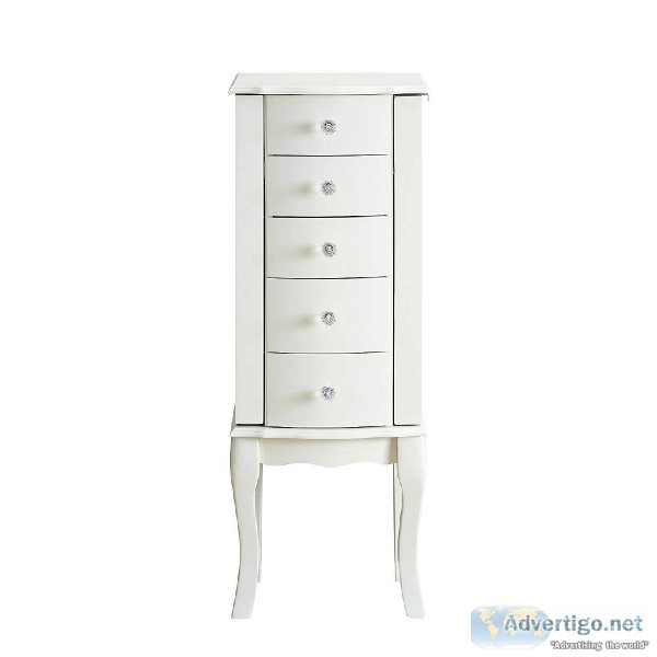 White Jewelry Armoire