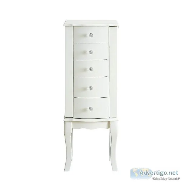White Jewelry Armoire