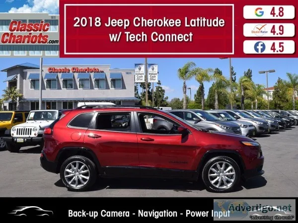 Used 2018 JEEP CHEROKEE LATITUDE W TECH CONNECT for Sale in San 