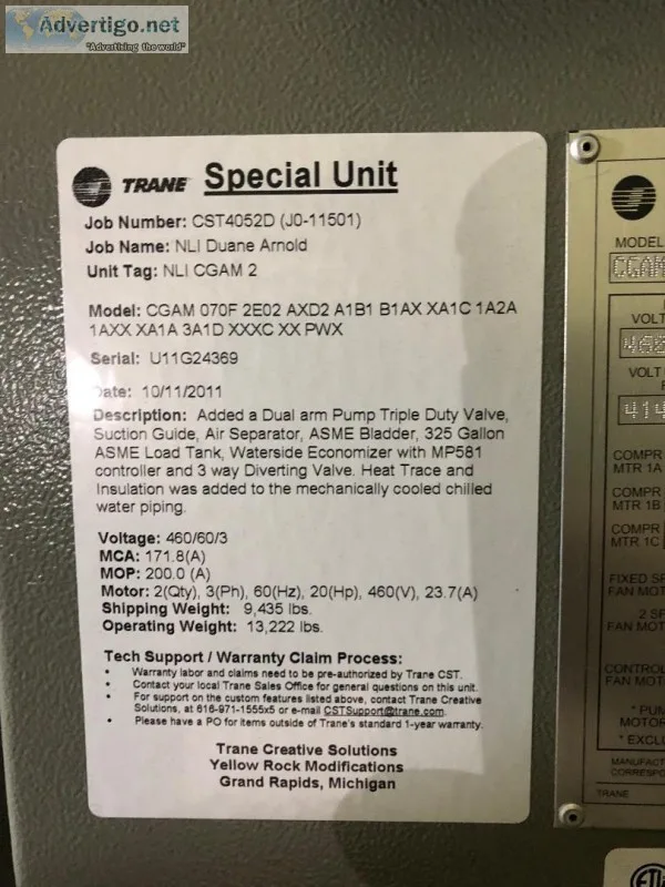 Trane Commercial Chiller