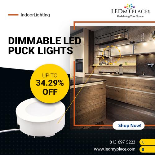 Buy Dimmable LED Puck Lights For Kitchen Lighting