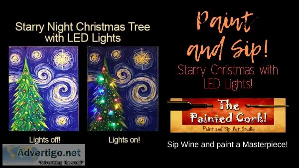 Folsom Studio 1122 Starry Night Christmas Tree with LIGHTS