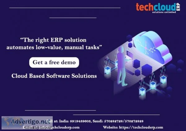 Cloud Based ERP Software in India  Tech Cloud ERP