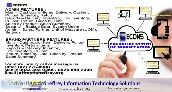 Econs - A POS ONLINE SYSTEM with Inventory for CONCEPT STORE
