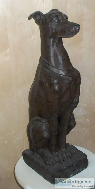 Concrete Greyhound Sentry Statues