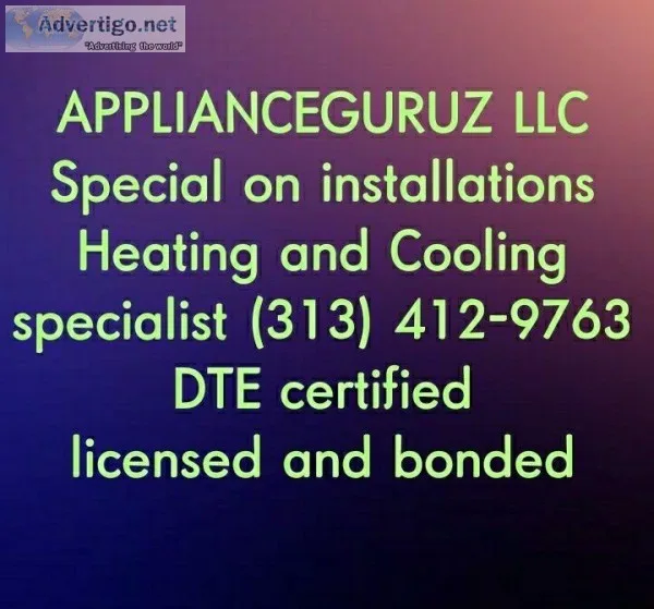 ApplianceGuruz s offering furnace and Ac unit Installs