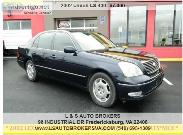 2002 LEXUS LS 430LEATHER INTERIORHEATED SEATSSUNROOF