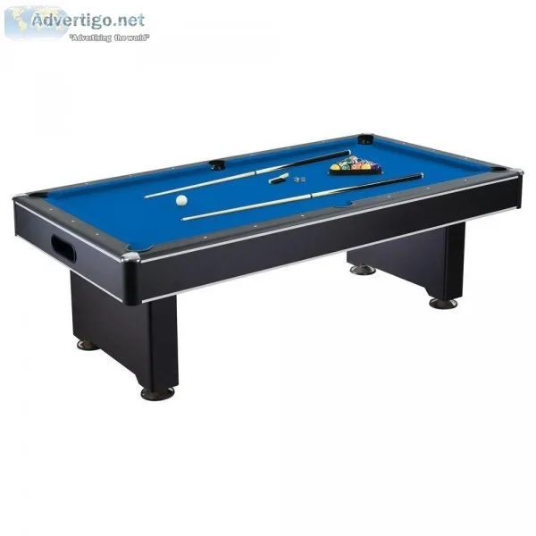 Excellent blue felt pool table