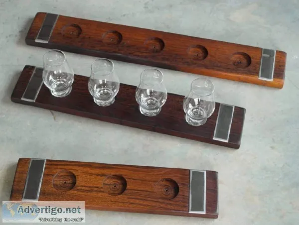 Gorgous Whiskey and Bourbon flight boards