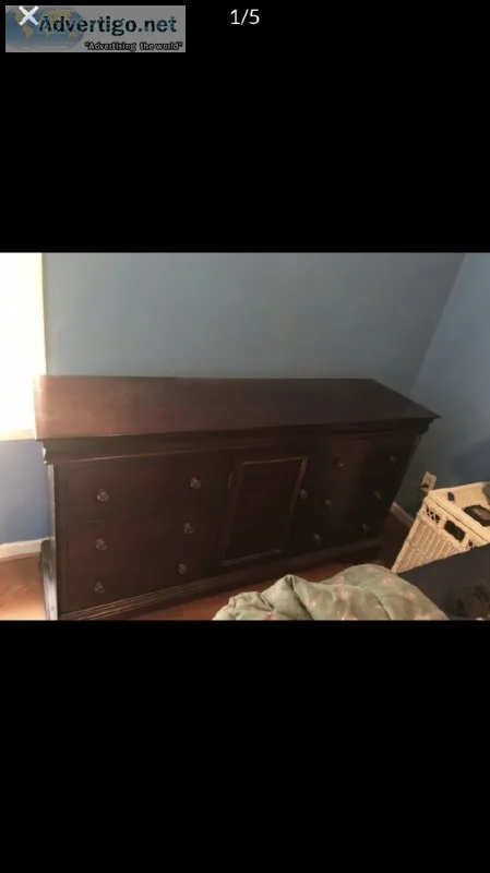 Six drawer Dresser with mirror