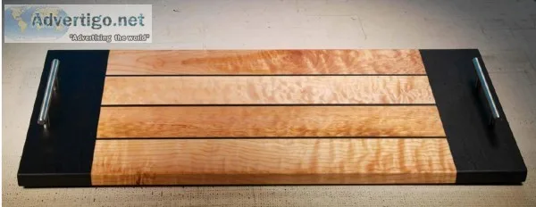 Figured Maple and African Wenge Serving Boards