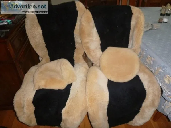 Genuine sheepskin seat covers