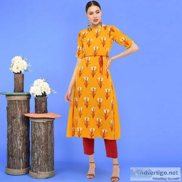 Kurtis Online Shopping  Buy Janasya Long Cotton Kurta  Best Sale