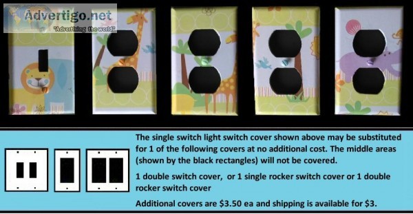 Baby Nursery Light Switch Plate Covers and Outlet Covers