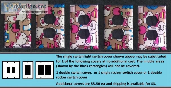 Hello Kitty Light Switch and Outlet Covers