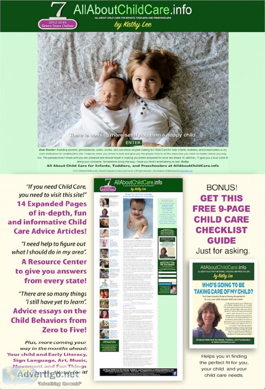 Allaboutchildcare.in fo ALL ABOUT INFANTS TODDLERS and PRESCHOOL