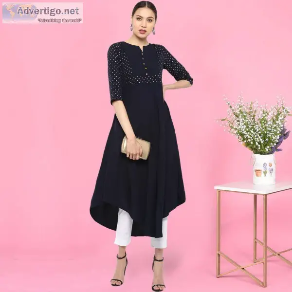 Fancy Kurti Design Buy Ladies Long Kurta at Best Prices-Janasya