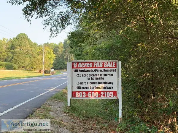 6 Acres For Sale by Owner in Columbia SC