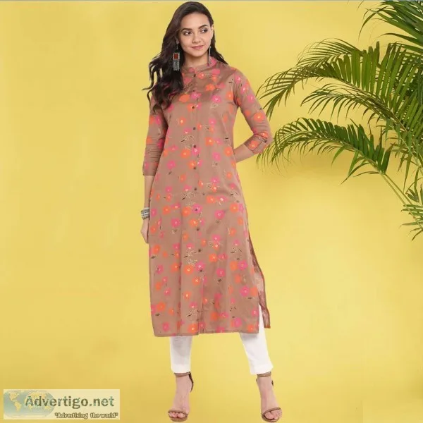 Cotton Kurti Buy Latest 2019 Janasya Designer Long Kurtis