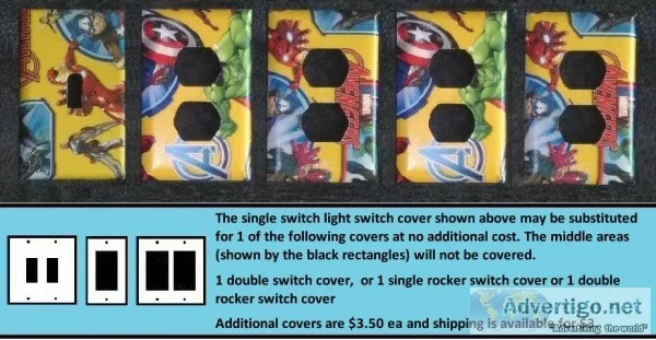Avengers Light Switch Plate Covers and Outlet Covers