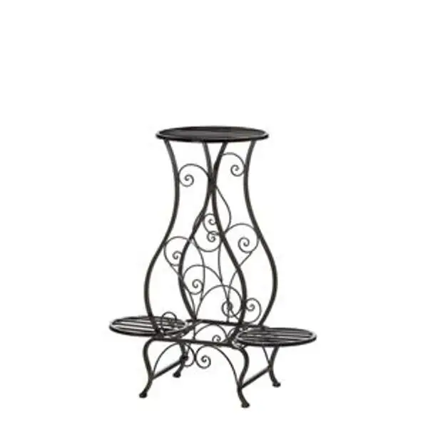 Hourglass Iron Plant Stand for Three plants