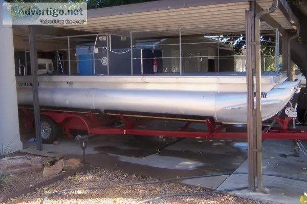 NEW 20 FT PONTOON BOAT DBL AXEL TRAILER