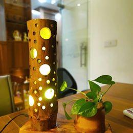 Handmade bamboo artifacts and lamps
