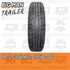 New 14&quot White Ford Wheel Tyre 185 Light Truck 185R14C Traile