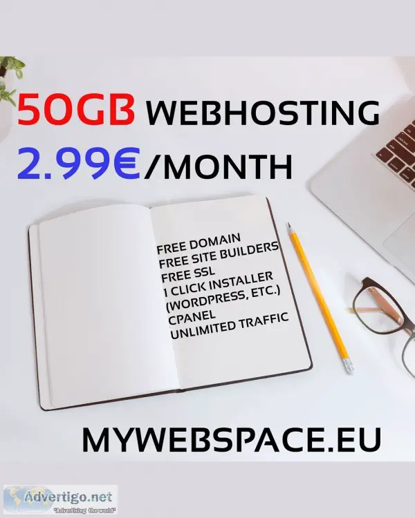 50gb webhosting eur 3 , free domain