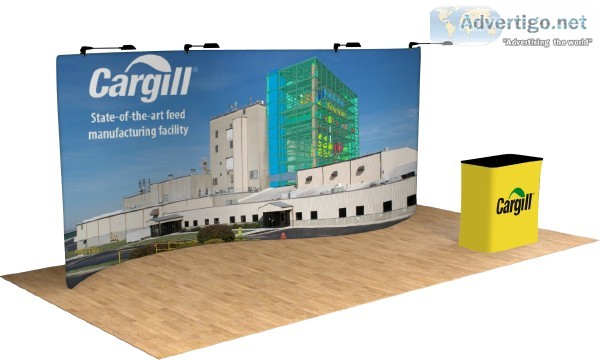 Trade Show Tension Fabric Displays With Stretch Graphics  USA
