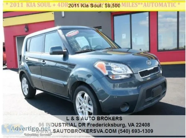 2011 KIA SOUL  4DR CROSSOVERLOW MILESAUTOMATICNI CE AND CLEAN