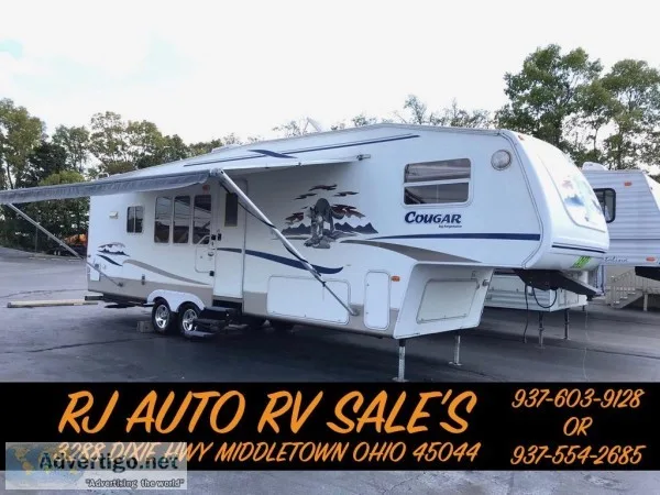 2005 KEYSTONE COUGAR FIFTH WHEEL32FT 1 SUPER SLIDE CLEAN REAR KI