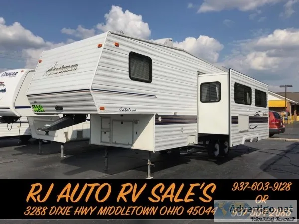 2000 COACHMEN CATALINA FIFTH WHEEL 30FT 1 SLIDE OUT REAR KITCHEN