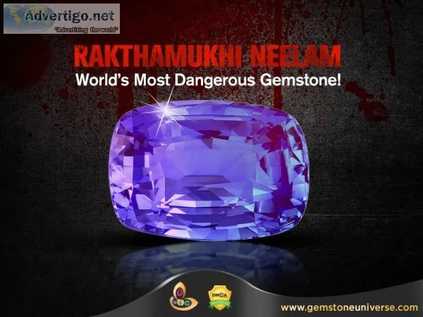 Khooni Neelam Stone  Raktamukhi Neela  Gemstone Universe