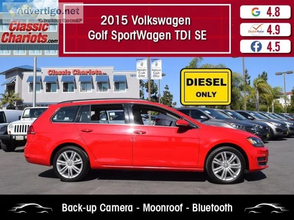 Used 2015 VOLKSWAGEN GOLF SPORTWAGEN TDI SE for Sale in San Dieg