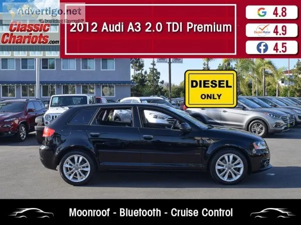 Used 2012 AUDI A3 2.0 TDI PREMIUM for Sale in San Diego - 20458
