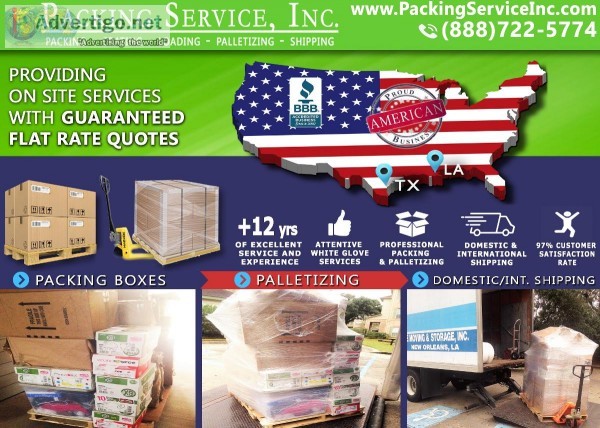 Baton Rouge LA - Custom Crating  Palletizing Company - Packing S