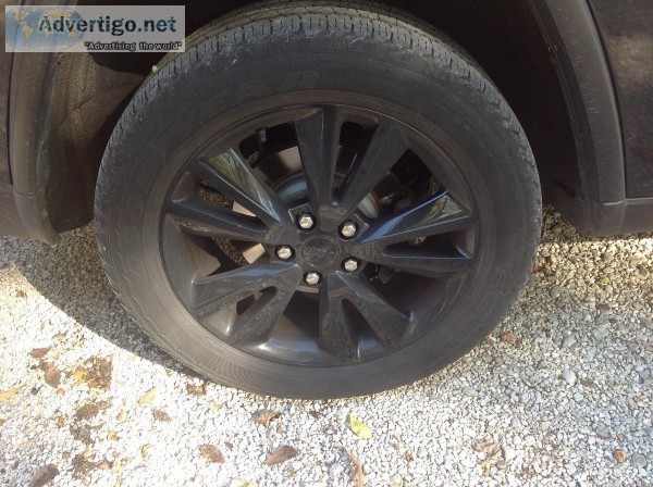 20" black wheels and tires for jeep