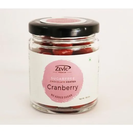Zevic Sugarfree Chocolate Coated Cranberry 100 gm