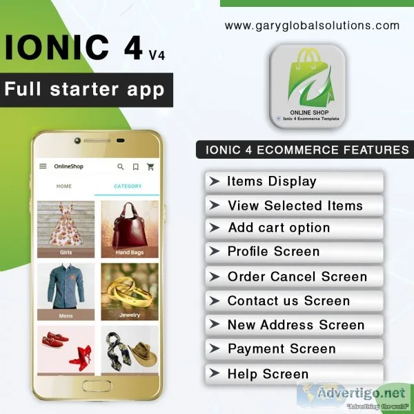 Ionic 4 Ecommerce Template