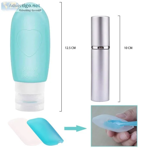 FIYUK Silicone Travel Bottles Set Portable TSA Approved Leak Pro