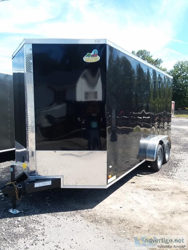2020 Black Enclosed Covered Wagon