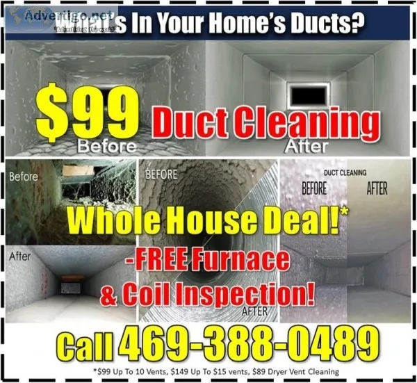 Heating system Inspection  Air duct cleaning