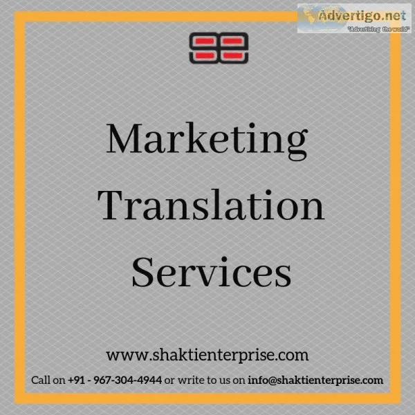 Marketing Translation Services - Shakti Enterprise
