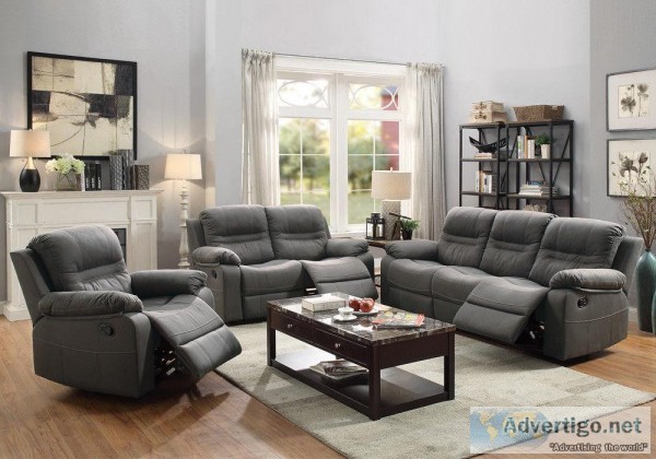 Brand New 3pc Set Slate BlueGrey Breathable Recliners