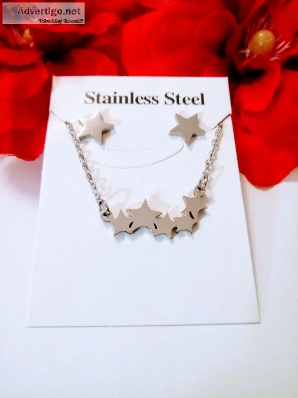Star Cluster Necklace Earring Set