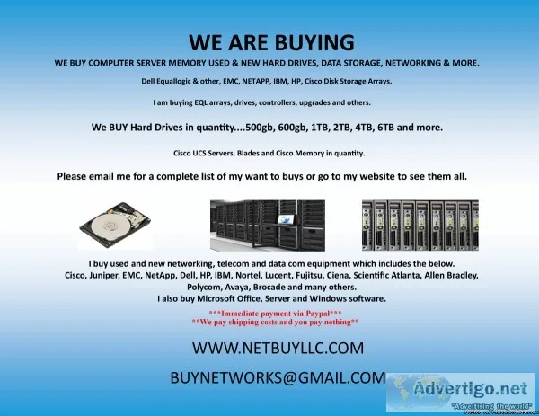 We are currently buying &gt WE BUY USED AND NEW COMPUTER MEMORYR