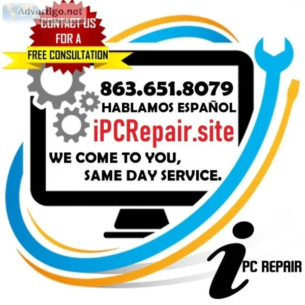 Computer Repair.We Come To YouSame Day Service. Hablamos Espa&nt