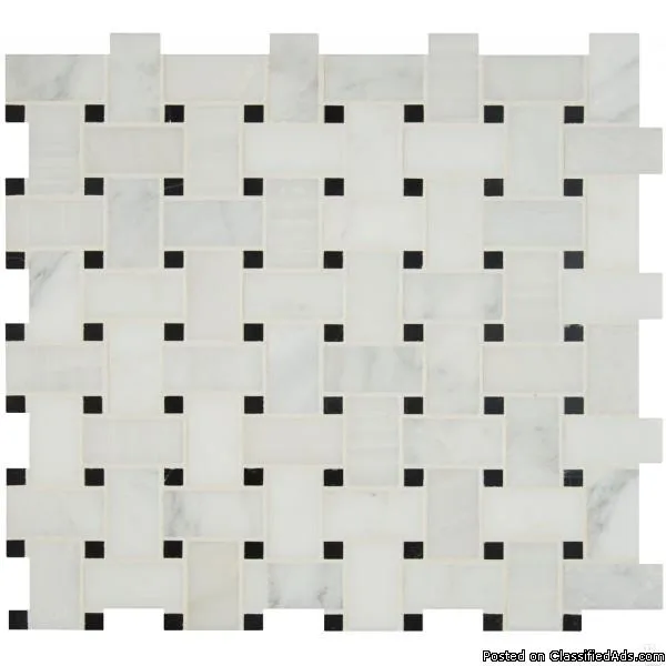 Free Shipping Greecian White Basketweave Polished Pattern Mosaic
