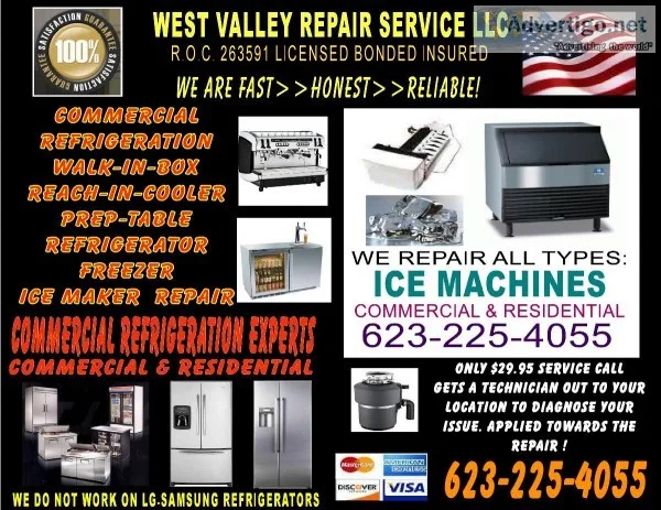 Walk in box Reach in cooler Ice machine Cappuccino machine Repai